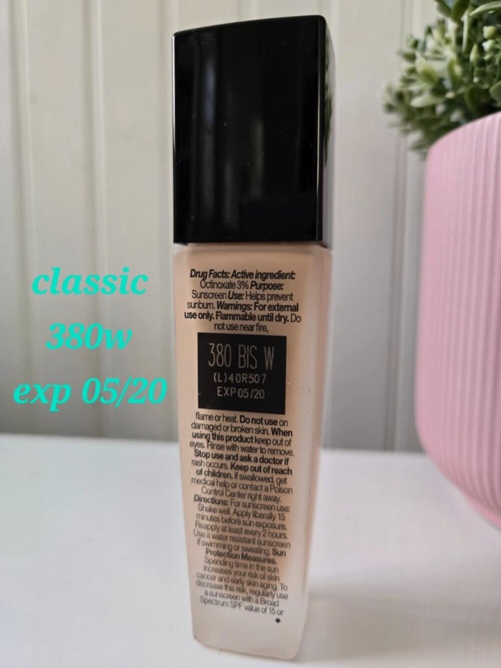 Lancome #380 BISQUE W-EXP 05-20-Teint Idole Ultra Wear Foundation Classic-